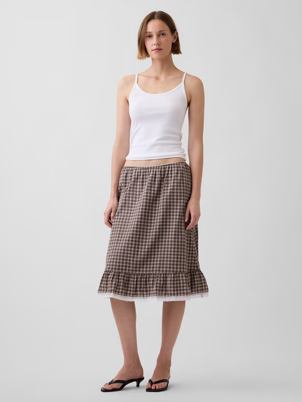 Gap, Ruffle-Hem Easy Knee-Length Skirt