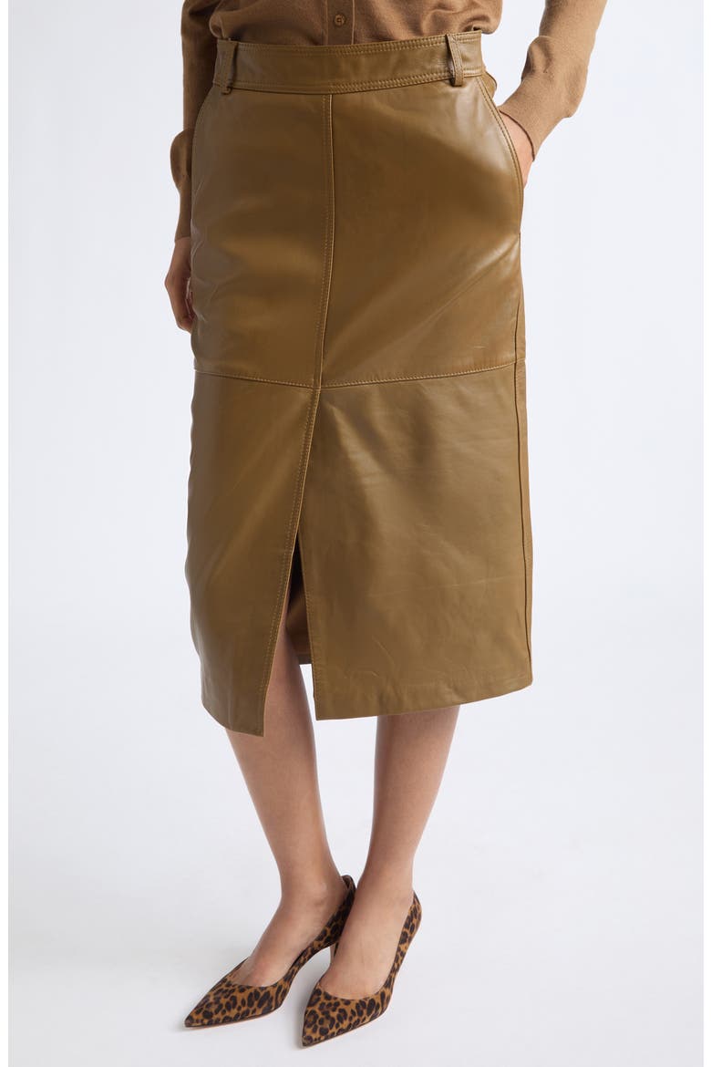 Milly Leather Skirt