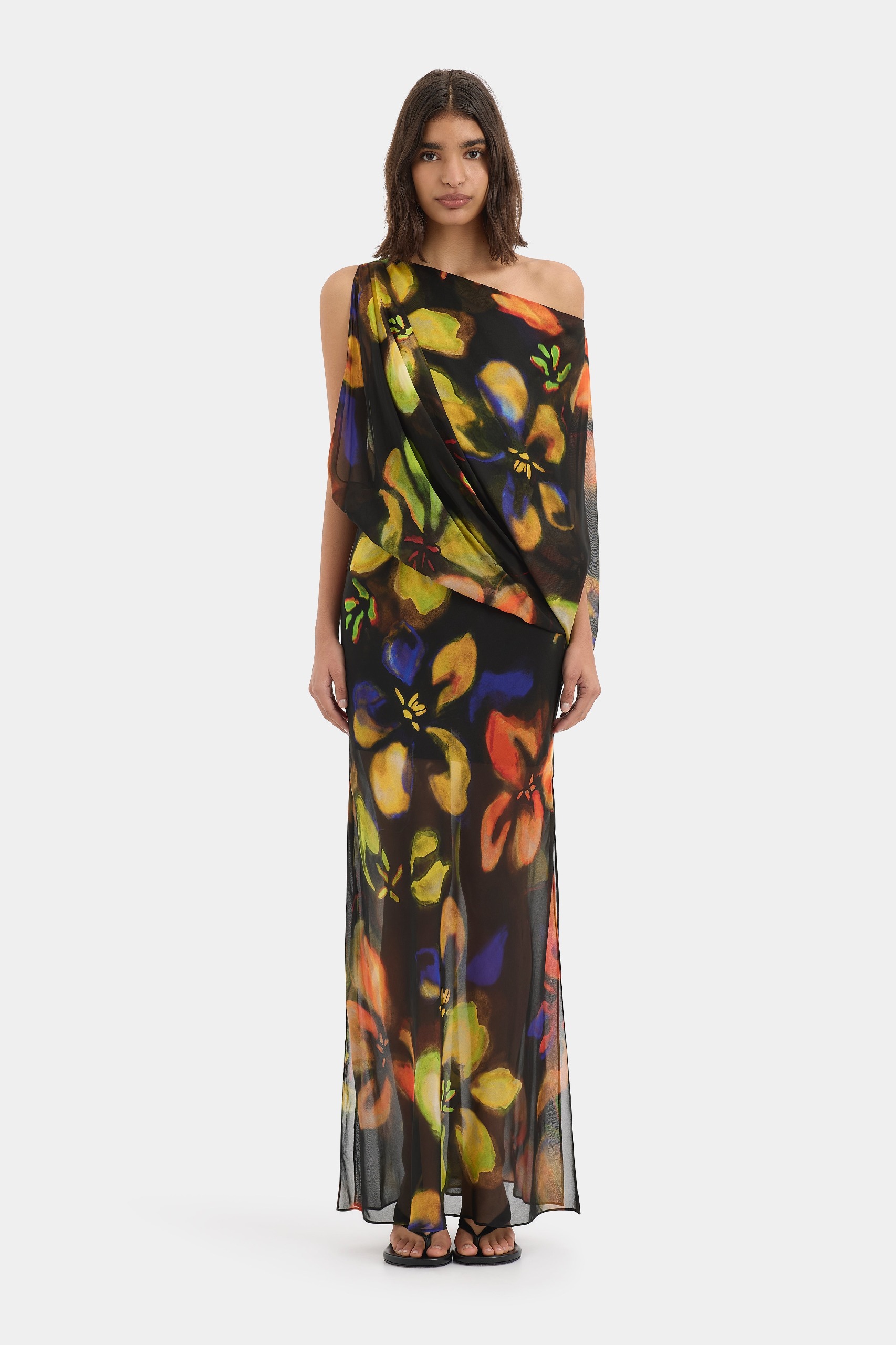 Arisa Maxi Dress-Blur Poppy / 0p