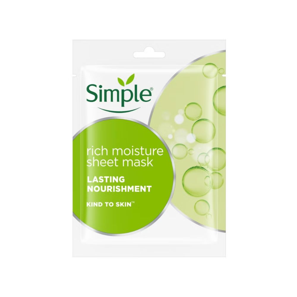 Simple, Simple Kind to Skin Rich Moisture Sheet Mask 21 Ml 1 Mask