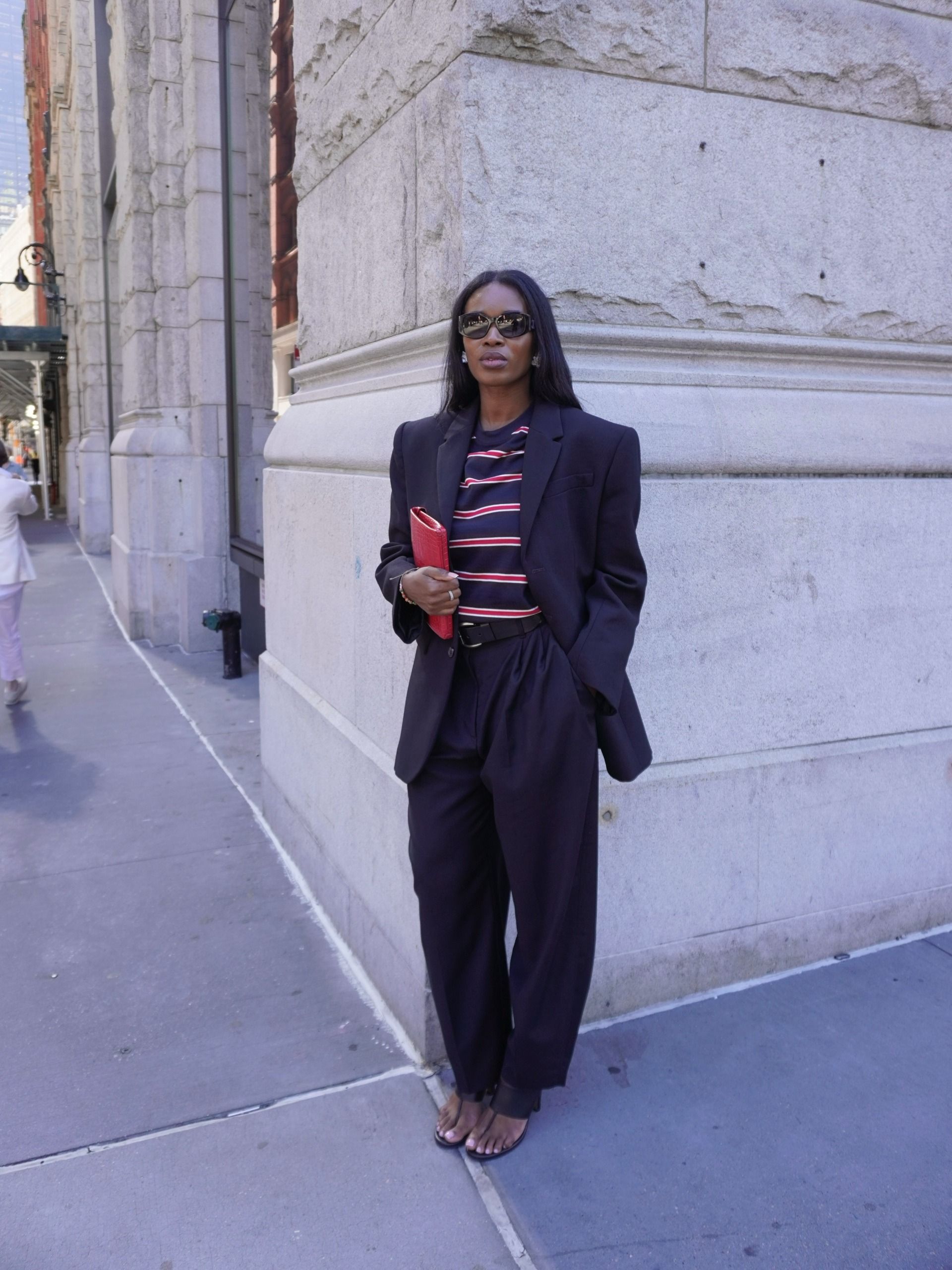 @nlmarilyn wearing a polished fall outfit.