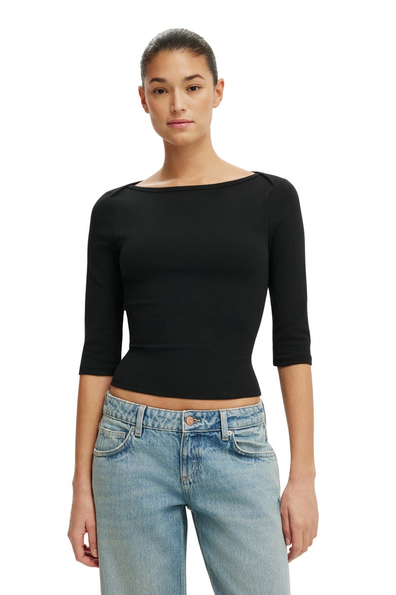 Women's 90s Boatneck &frac34; Sleeve