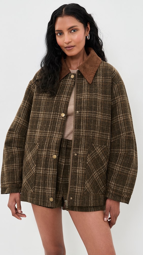Shae Jacket - Brown Plaid