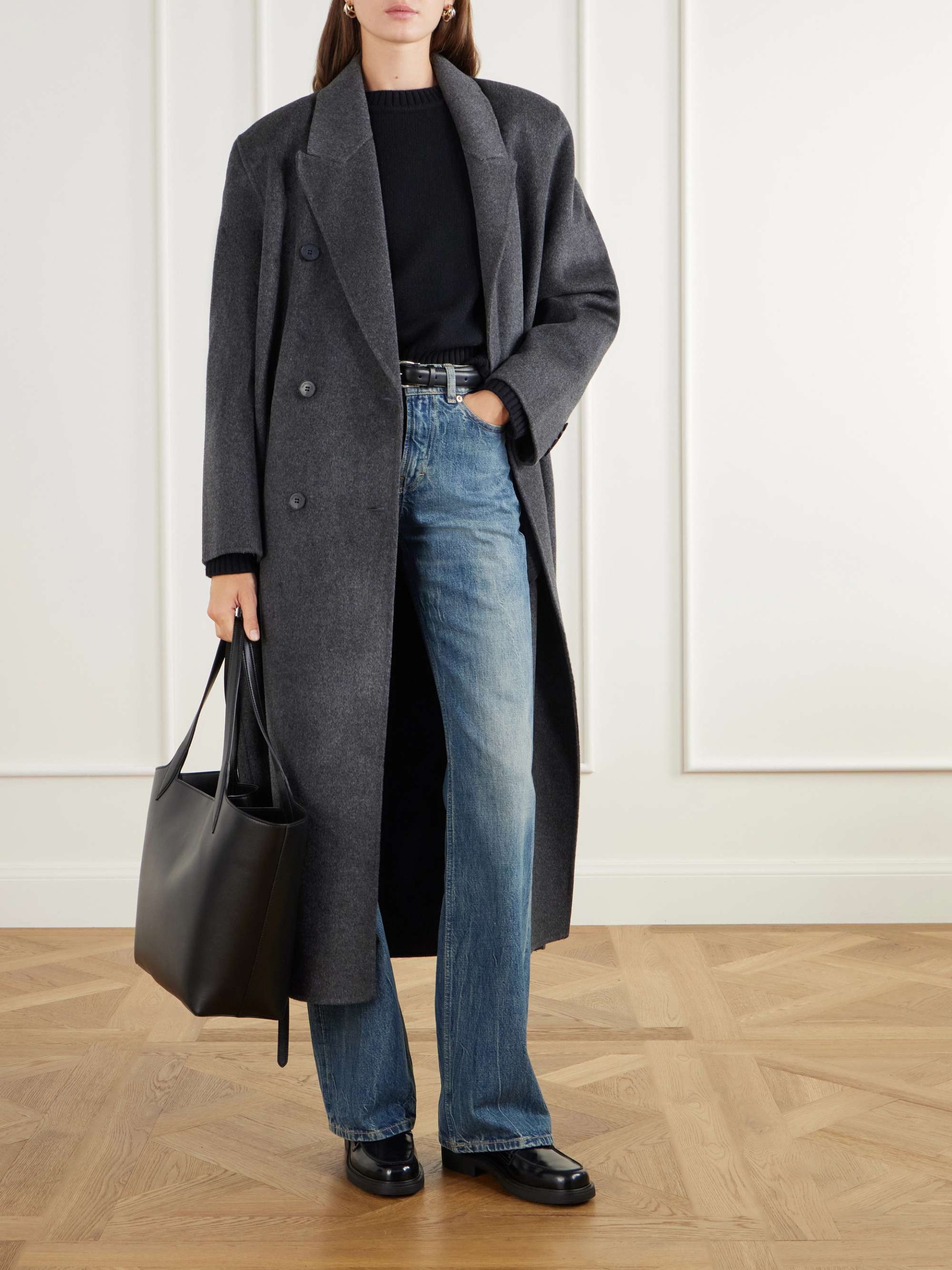 Gaia Double-Breasted Wool-Blend Coat