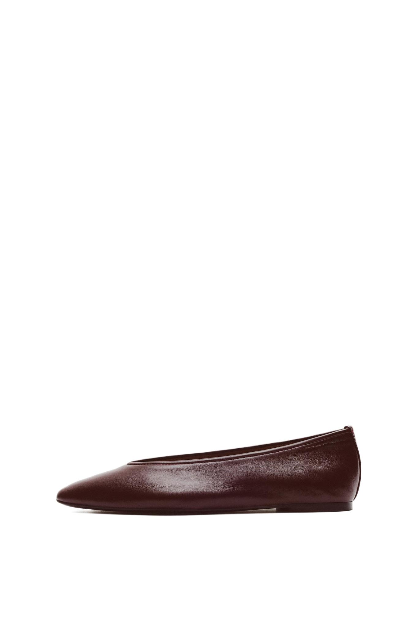 Soft Leather Pointed Toe Ballet Flat