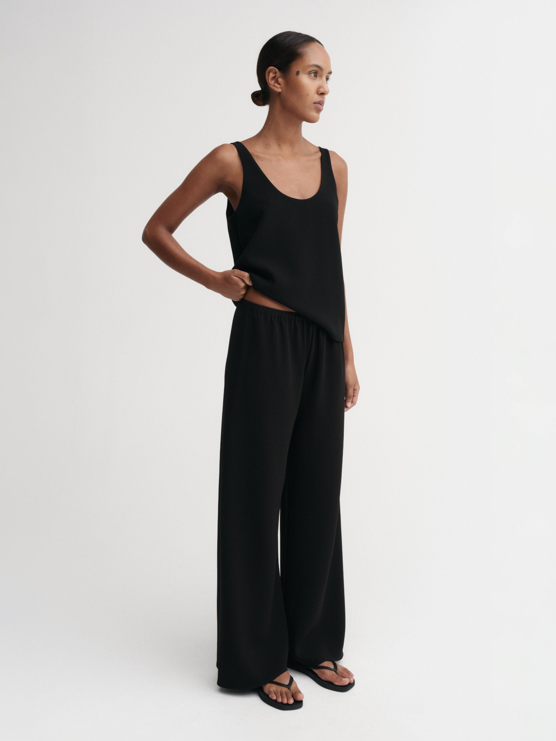 Bea Crepe Pants, Black - Xxs / Regular