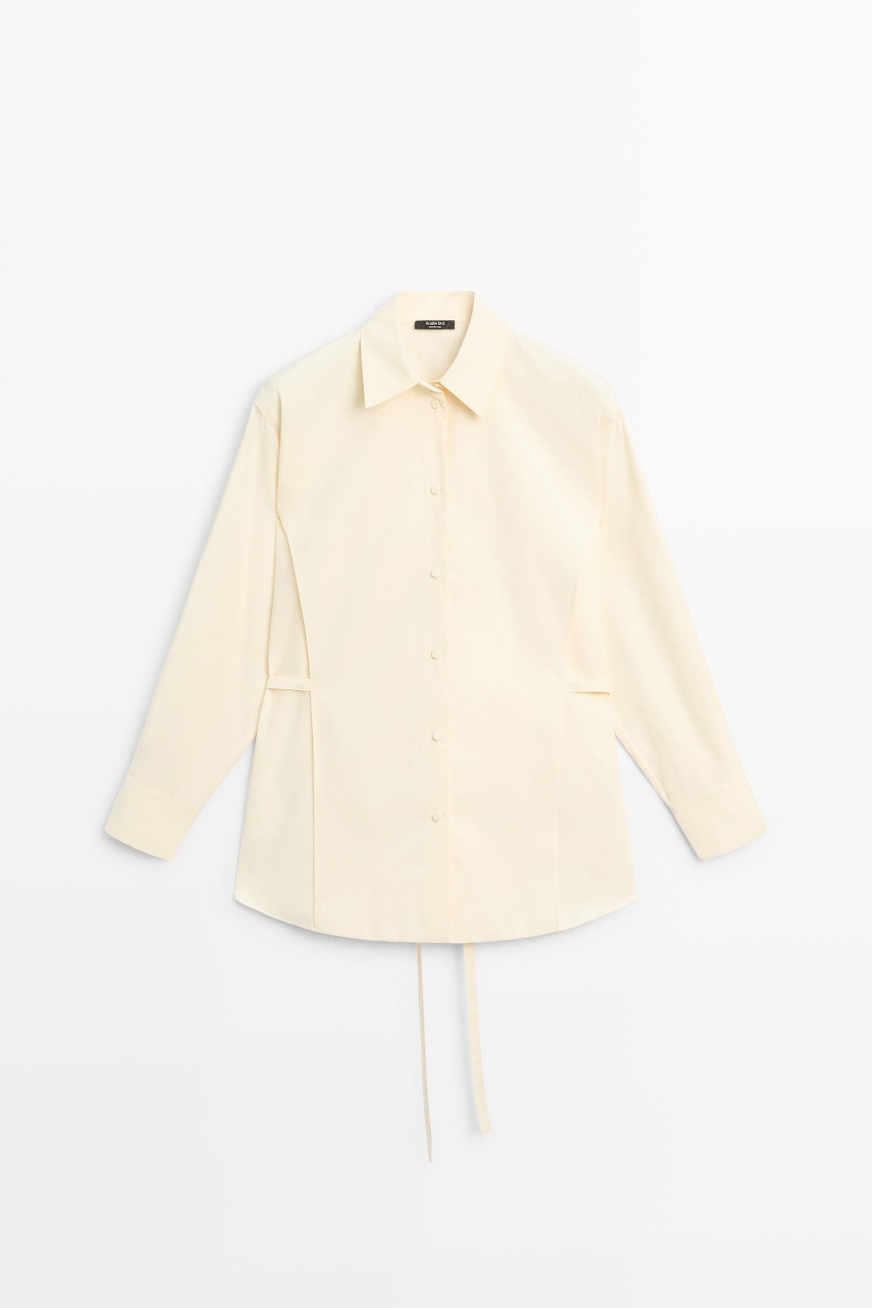Flowing Cotton Shirt With Belt Detail