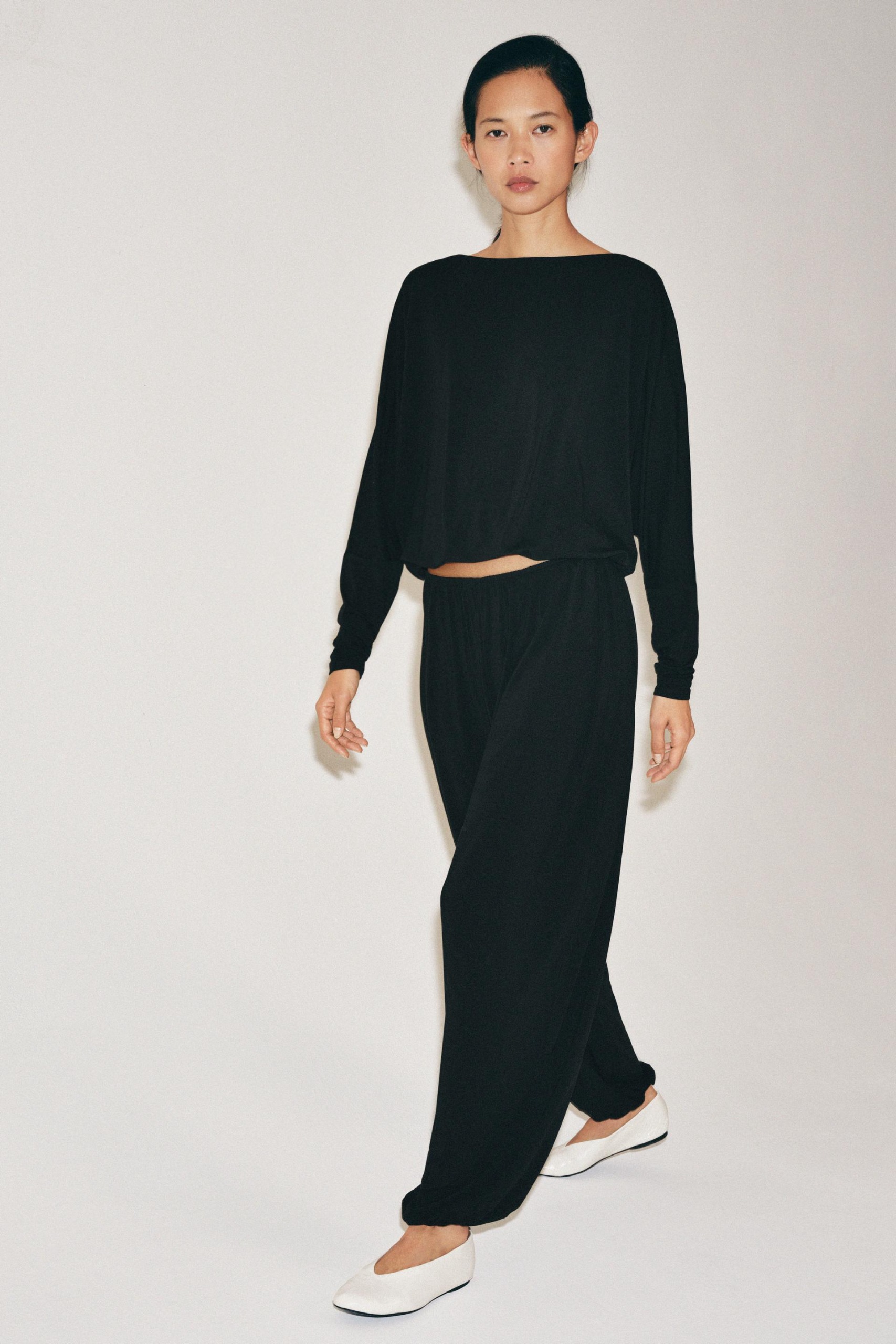 Sarouel Trousers - Black - S