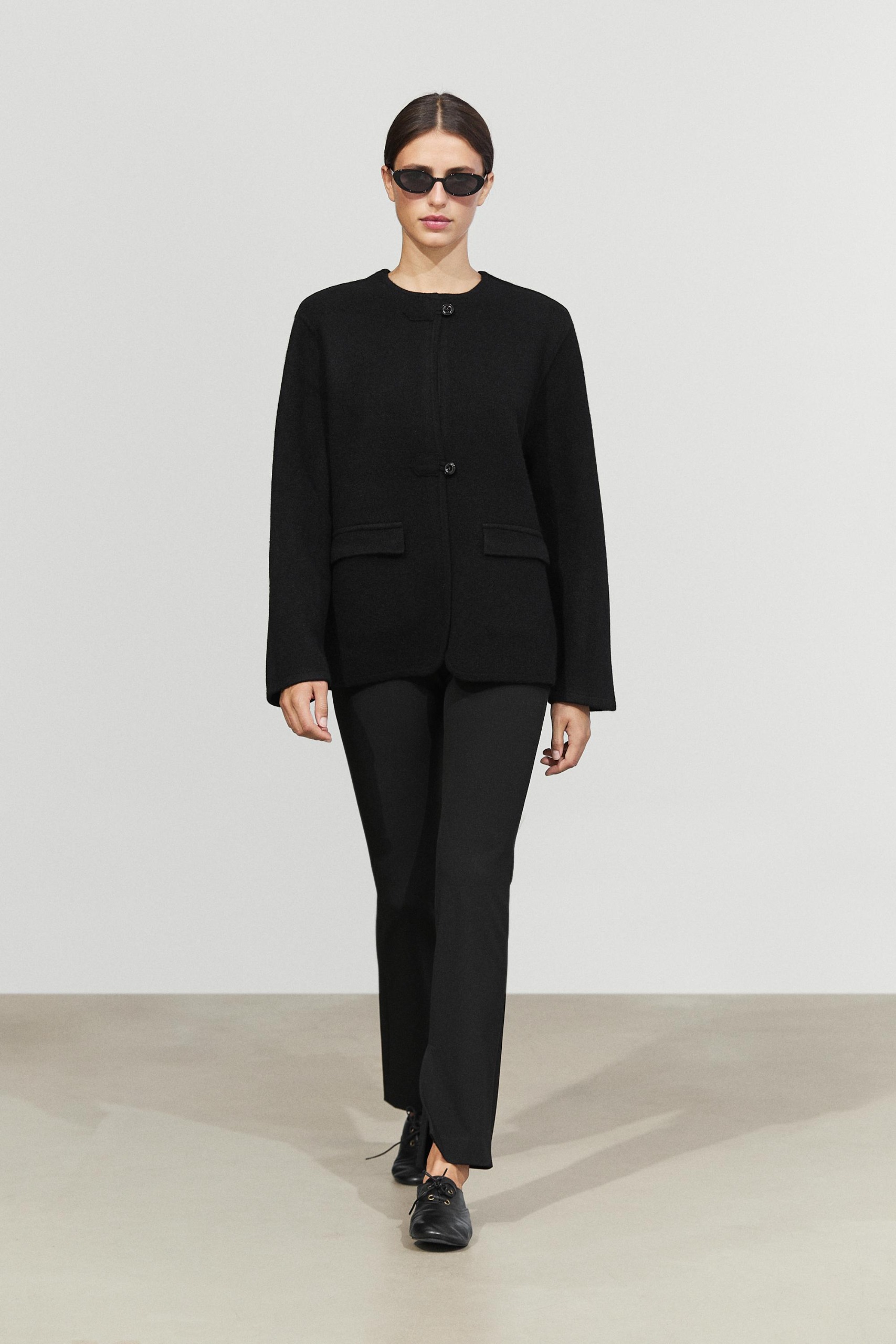 100% Wool Knit Cardigan With Button Details