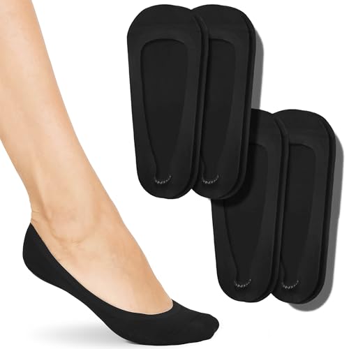 Ondo Low-Cut No Show Socks | 4 Pairs (4-Pack) | Matte Black | Medium