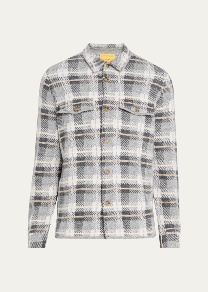 Men's Plaid Cashmere Shirt
