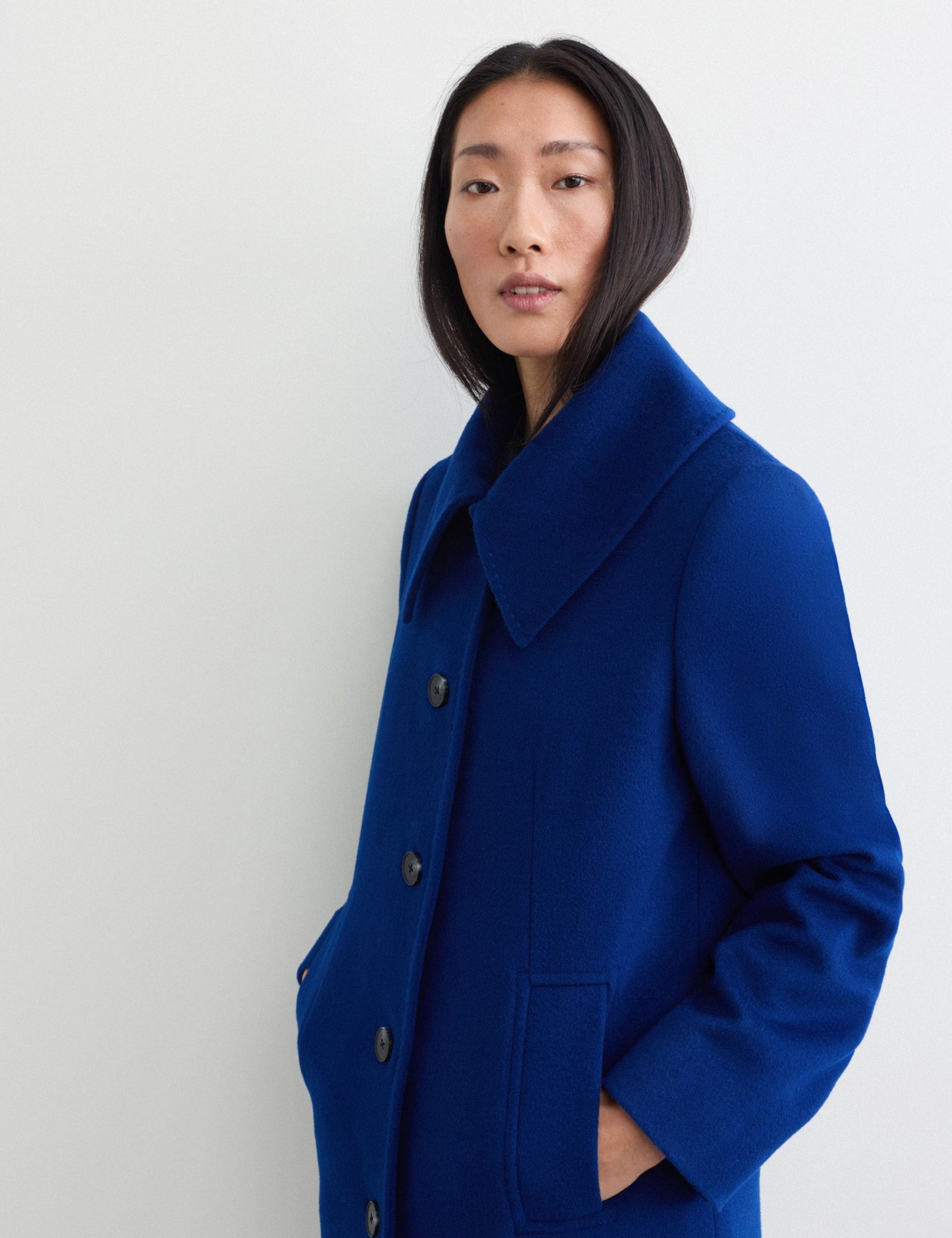 JAEGER, Pure Wool Collared Short Coat