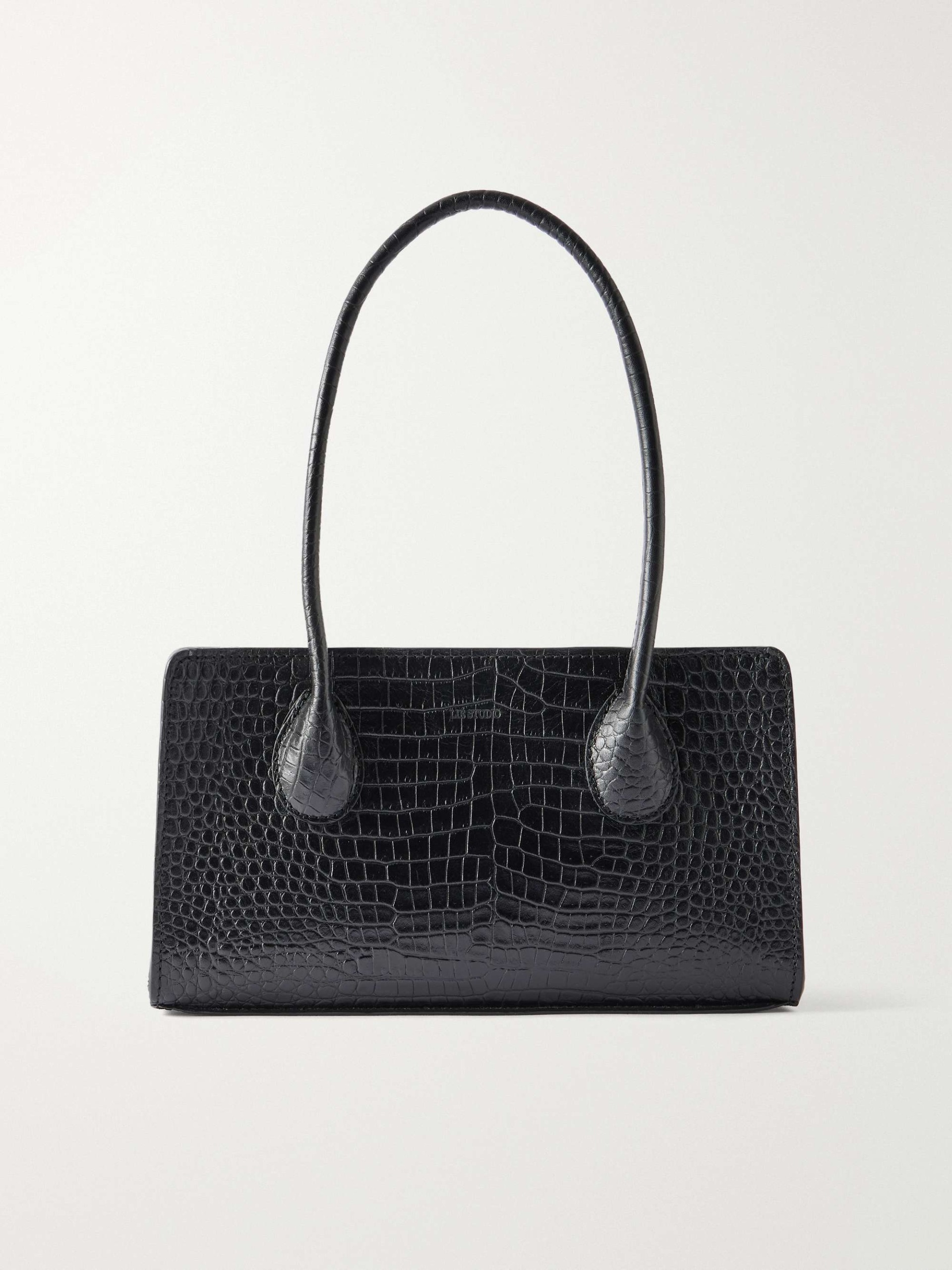 LI&Eacute; STUDIO The Lou Croc-Effect Leather Shoulder Bag