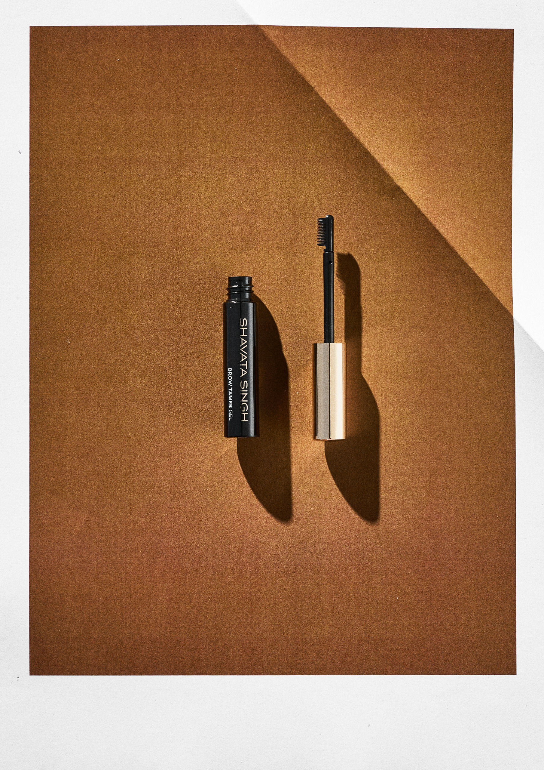 Shavata Singh Brow Tamer on an orange background