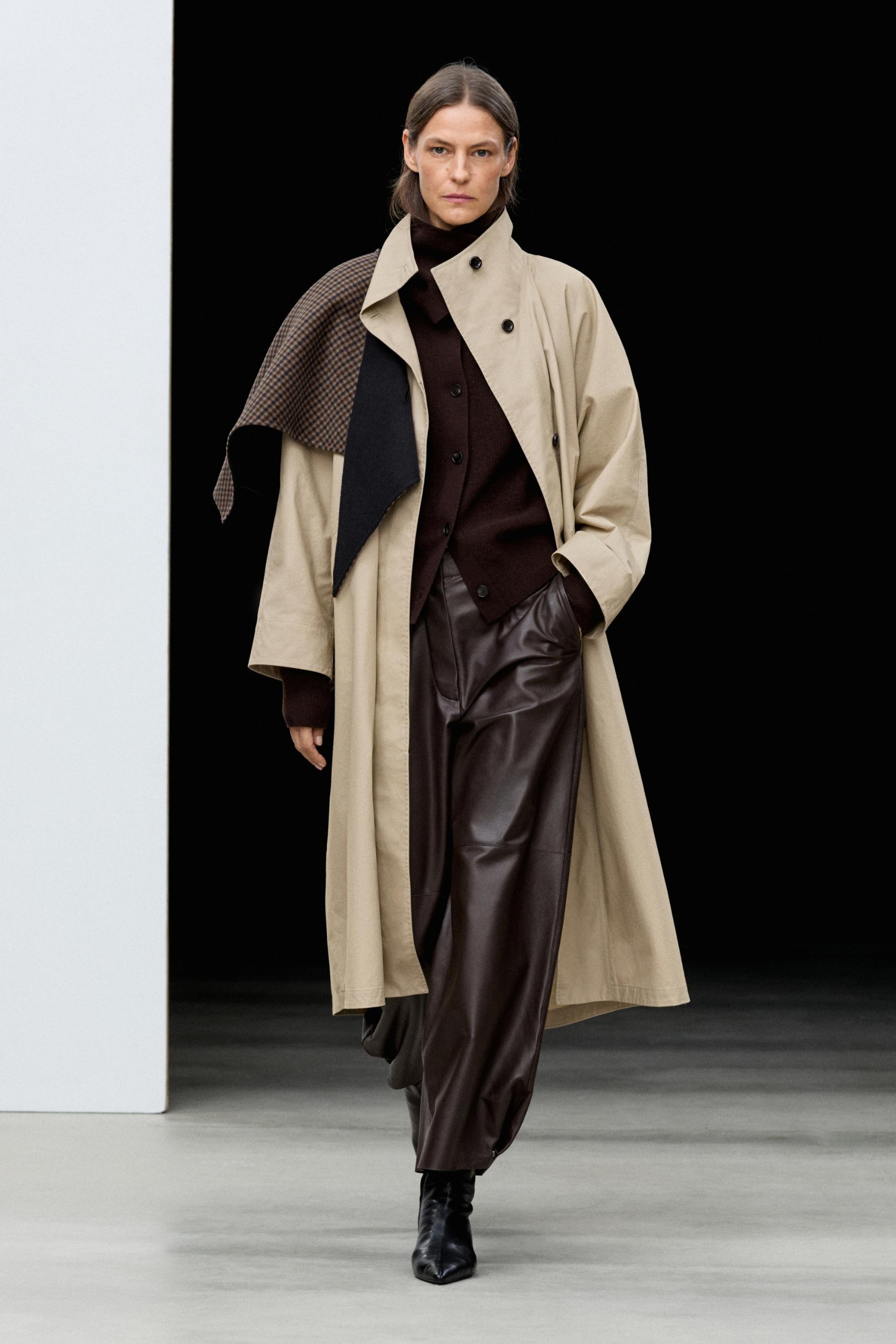 Massimo Dutti, High Neck 100% Cotton Trench Coat