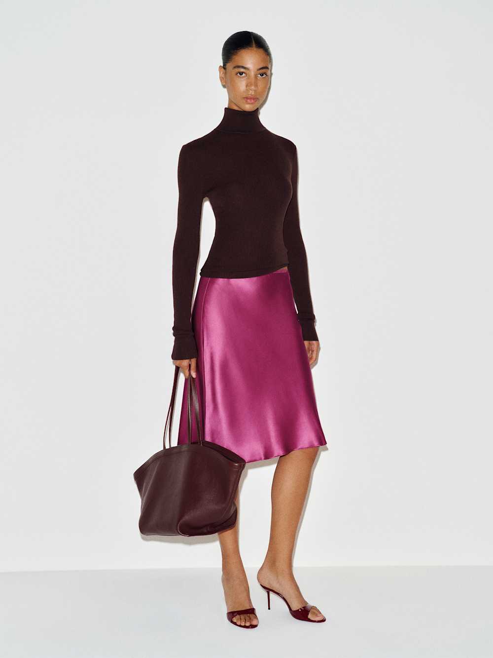 Layla Silk Knee Length Skirt