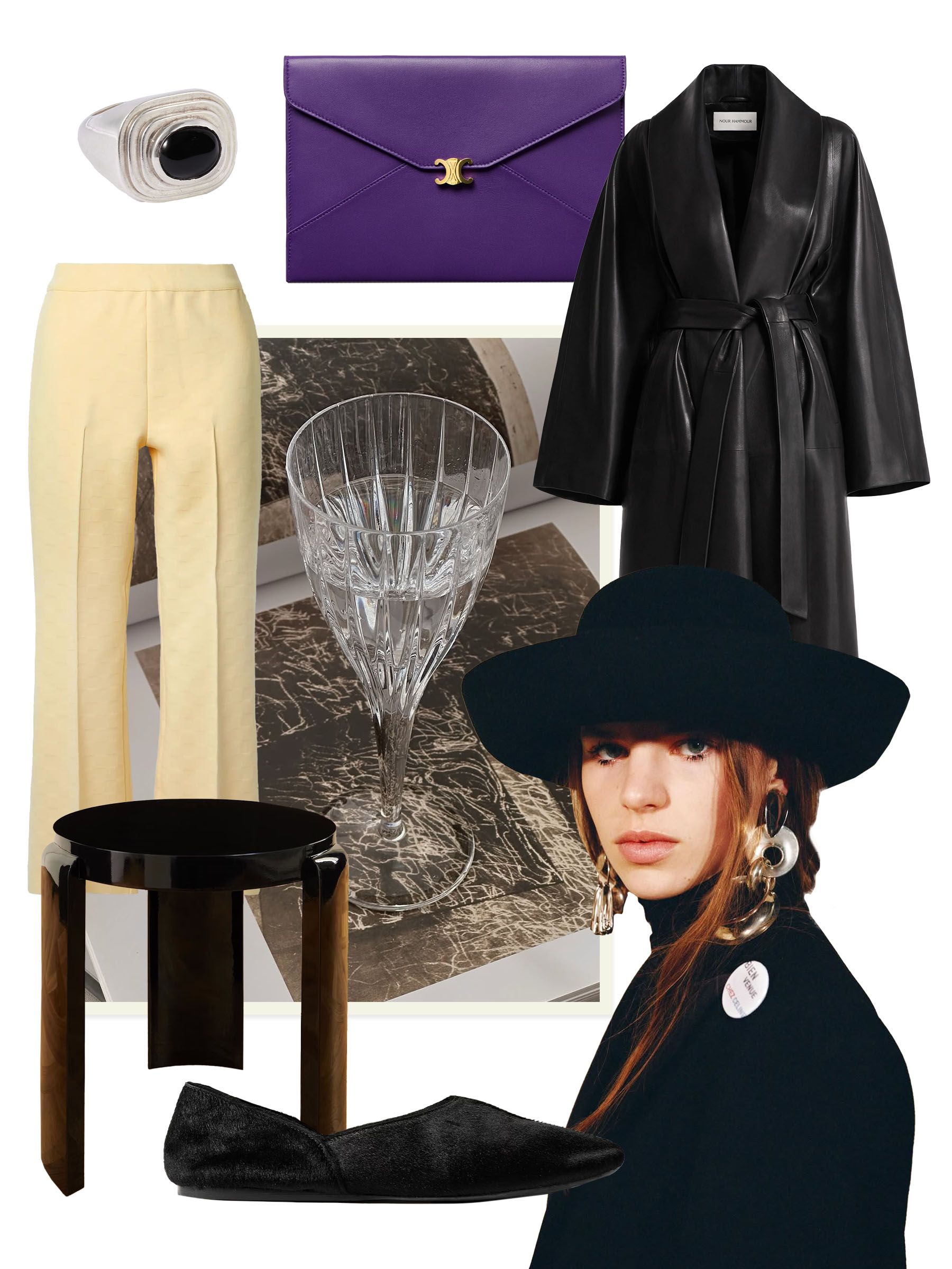 a collage curation of fashion and home products