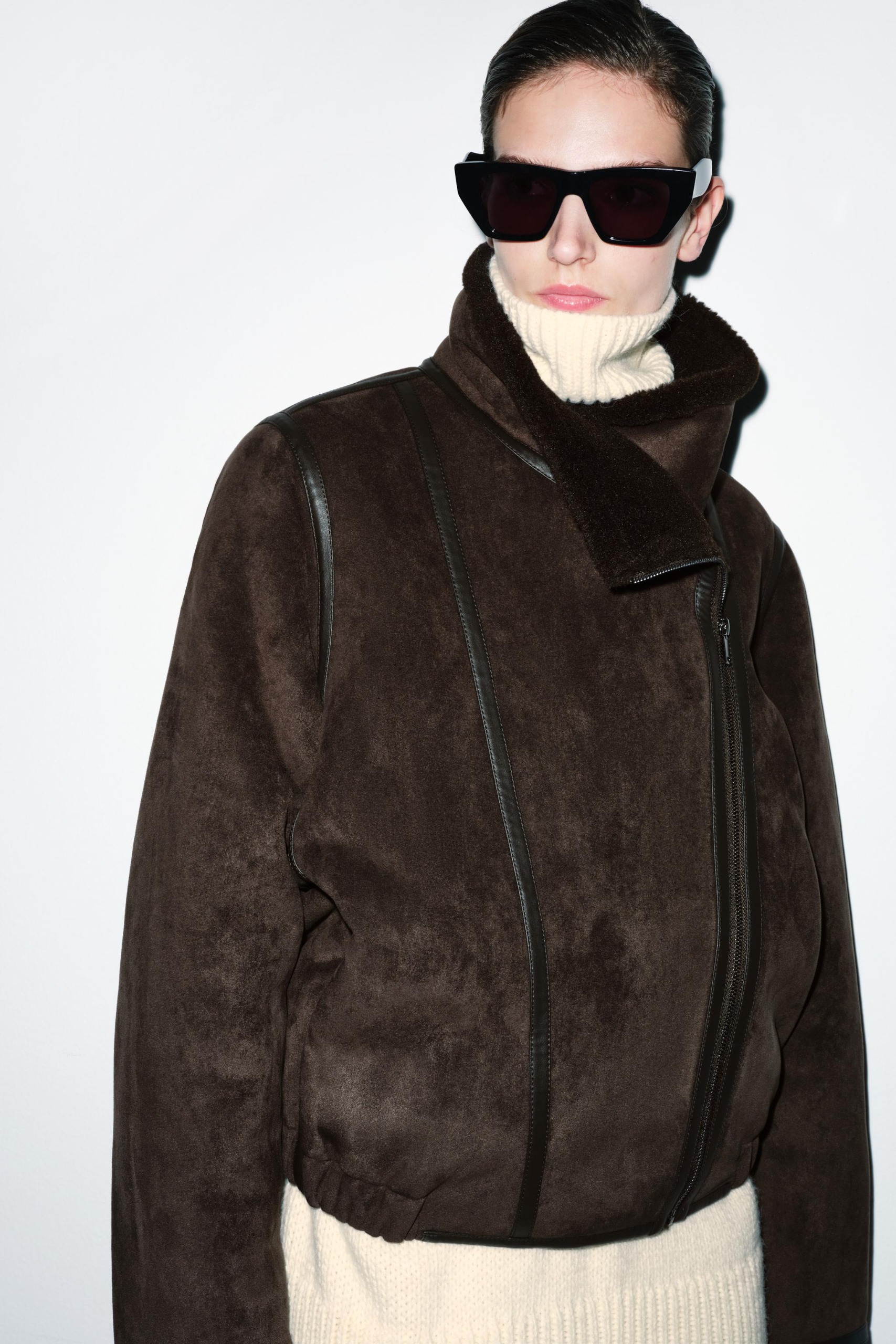 Zw Collection Double-Faced Faux Fur Jacket - Brown - Xs