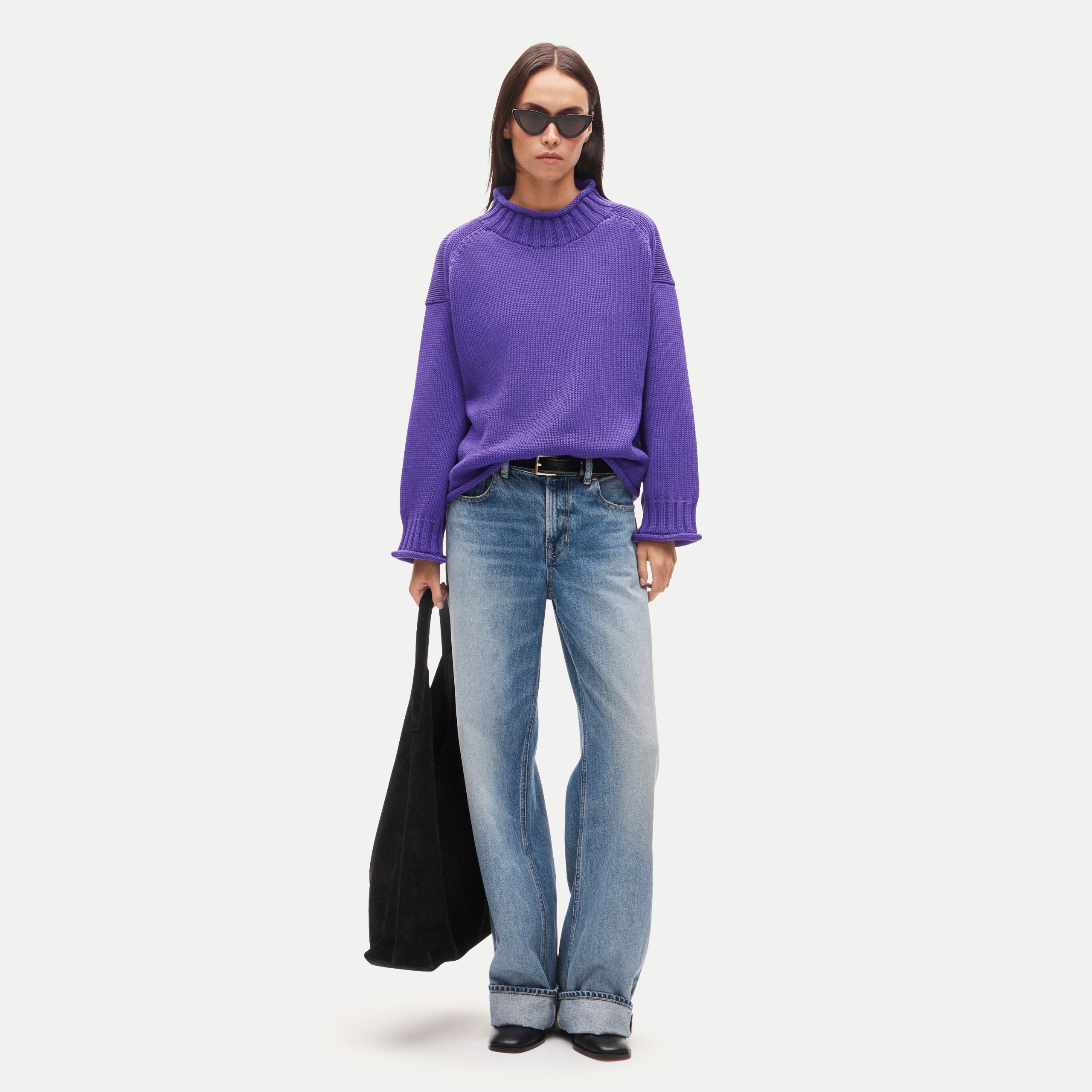 J.Crew, 2025 Rollneck&trade; Reversible Sweater in Tweed Stitch