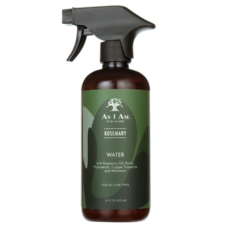 As I Am Rosemary Water Scalp Treatment Spray With Biotin, Saw Palmetto and Melatonin for Hair Density and Thinning Hair, 16 Fl Oz