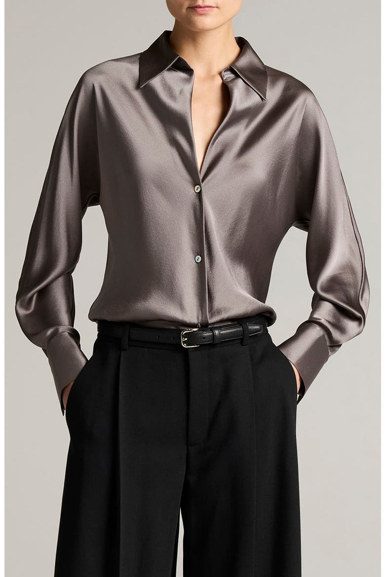 Silk Button-Up Shirt