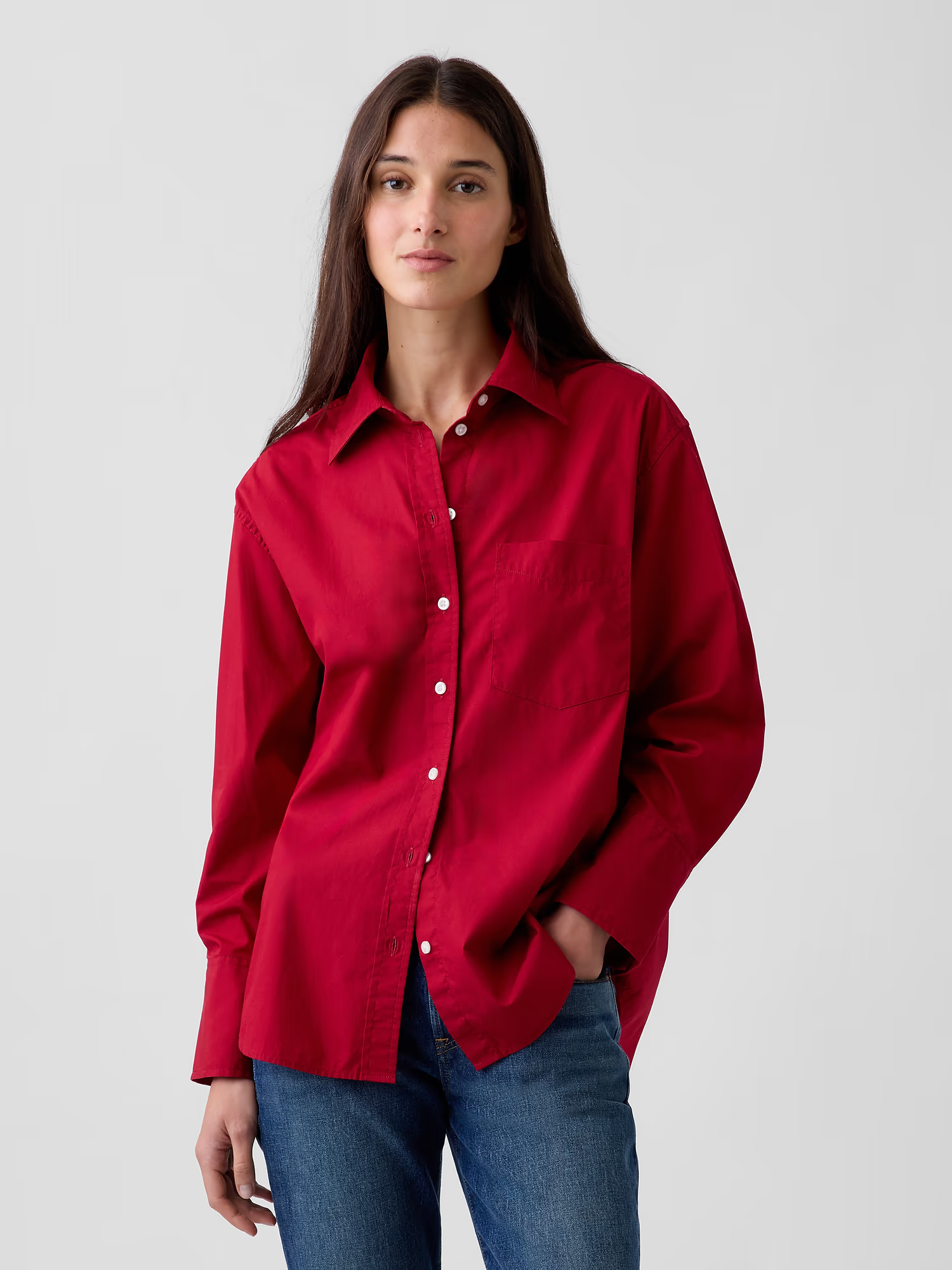 Gap, Organic Cotton Poplin Big Shirt