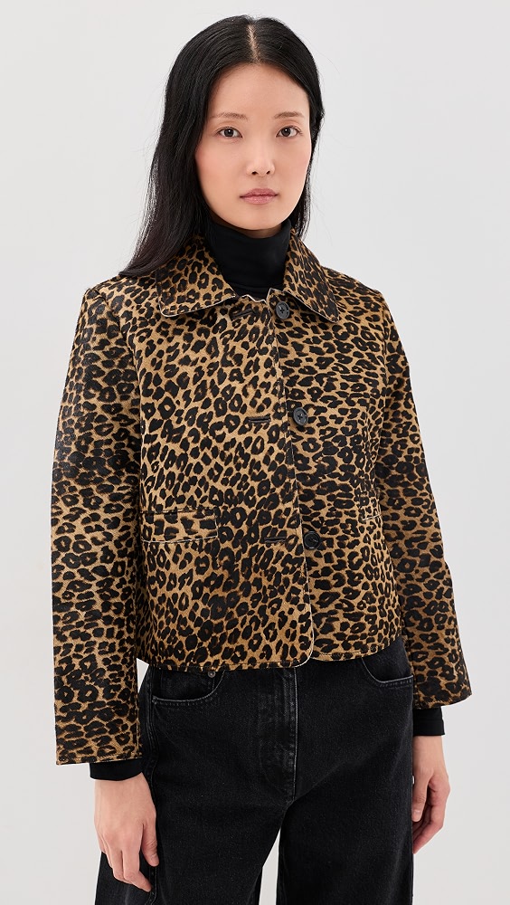 Georgie Fur Jacket - Brown Nala Calf Hair