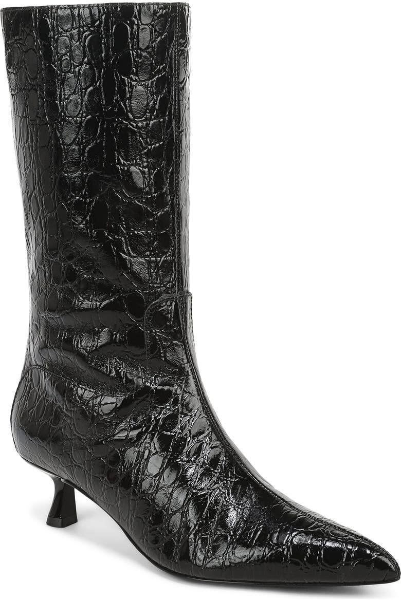 Ramona 2 Croc Embossed Leather Knee High Boot