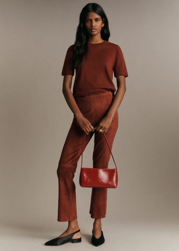 Ciara Trousers - Brown - Goat Leather - S&eacute;zane