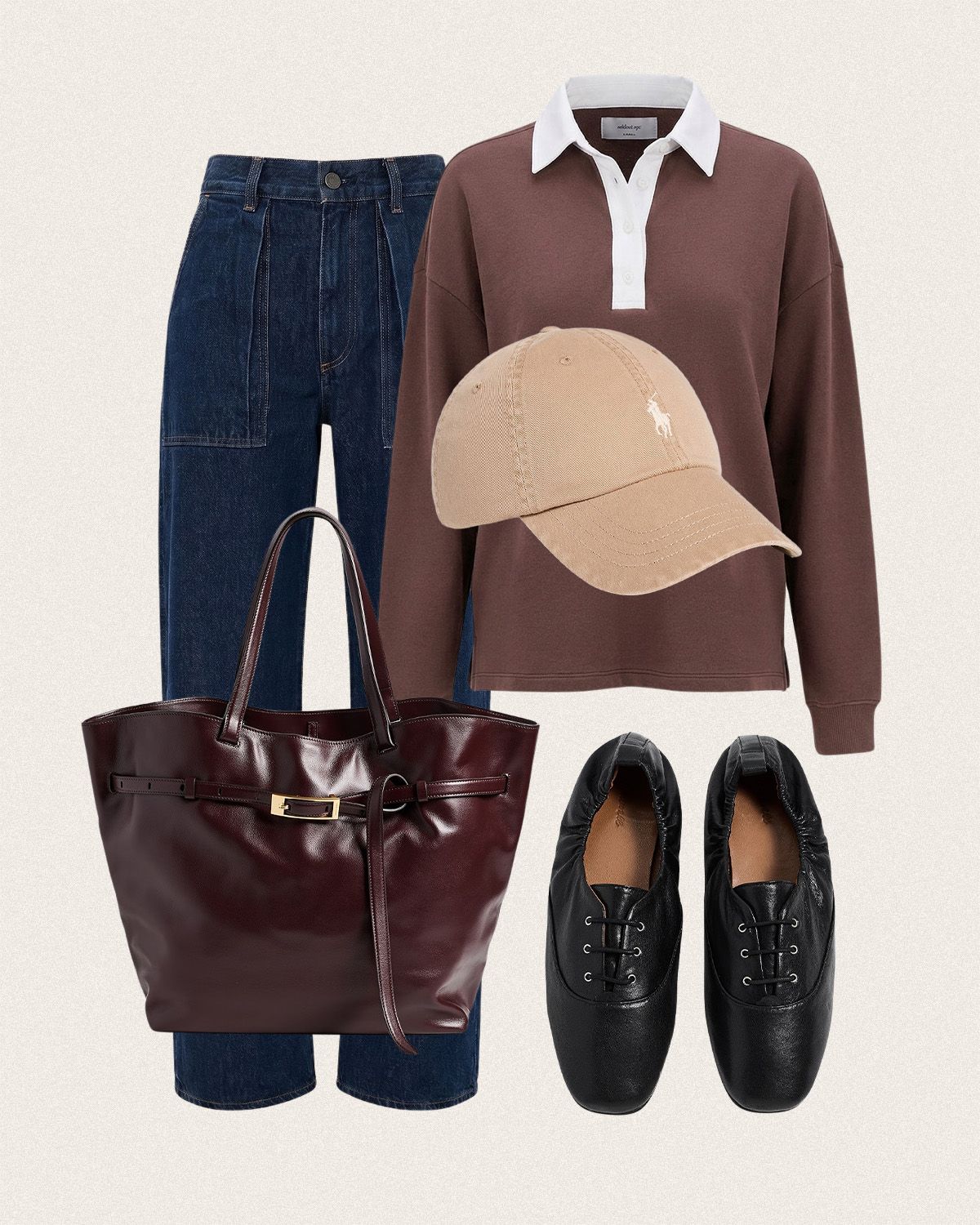Outfit collage with Shopbop clothing and accessories.