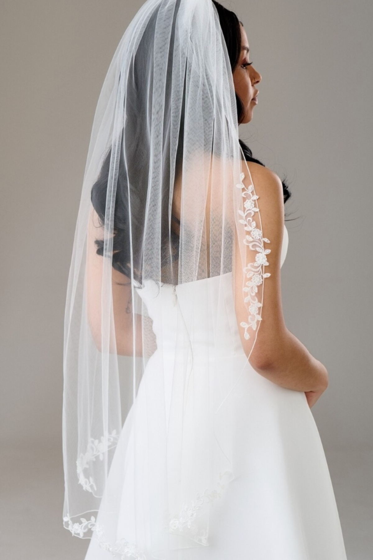 Twilight Designs, Single Tier Corded Edge Veil