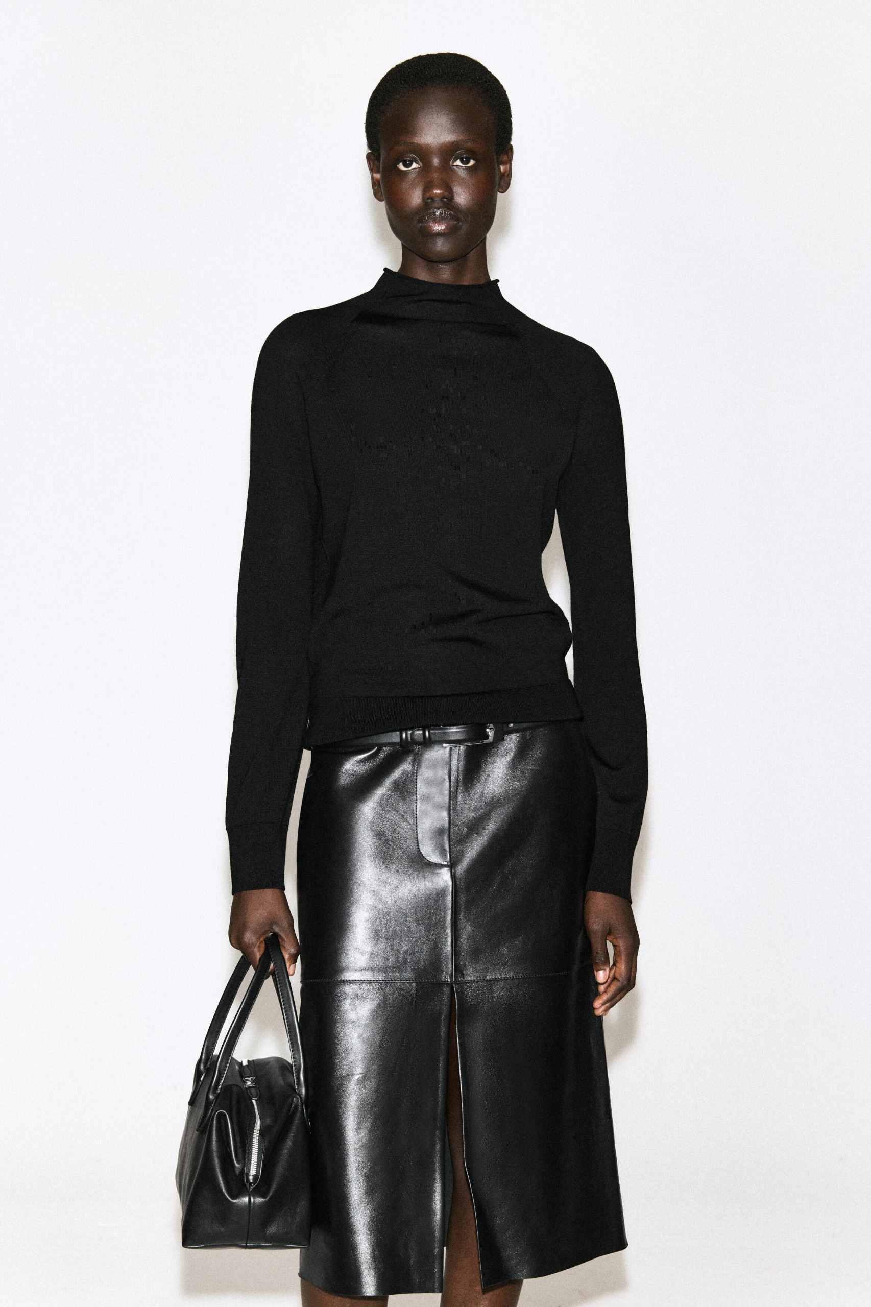 Merino Wool Funnel-Neck Jumper