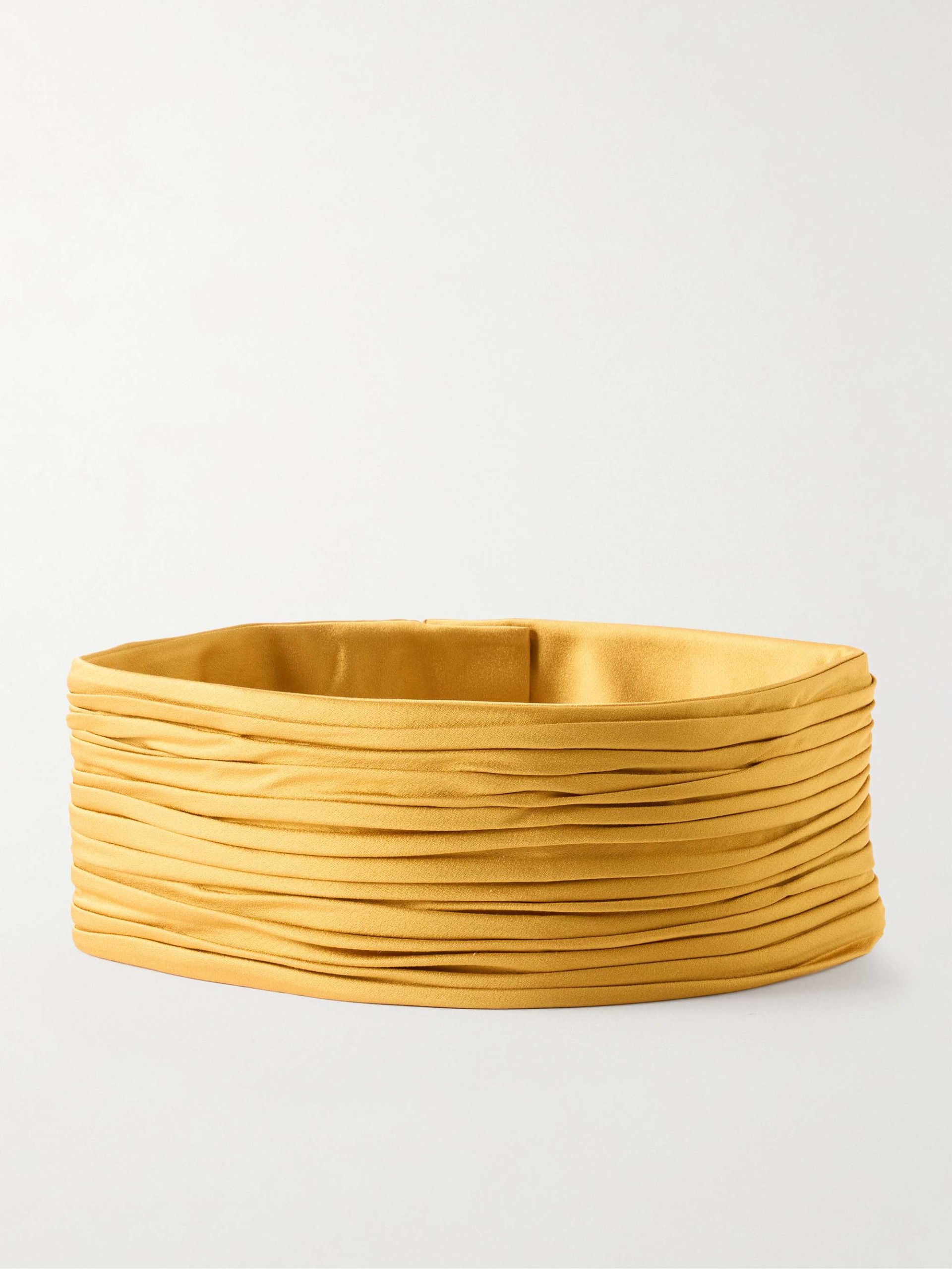 Pliss&eacute; Satin Belt