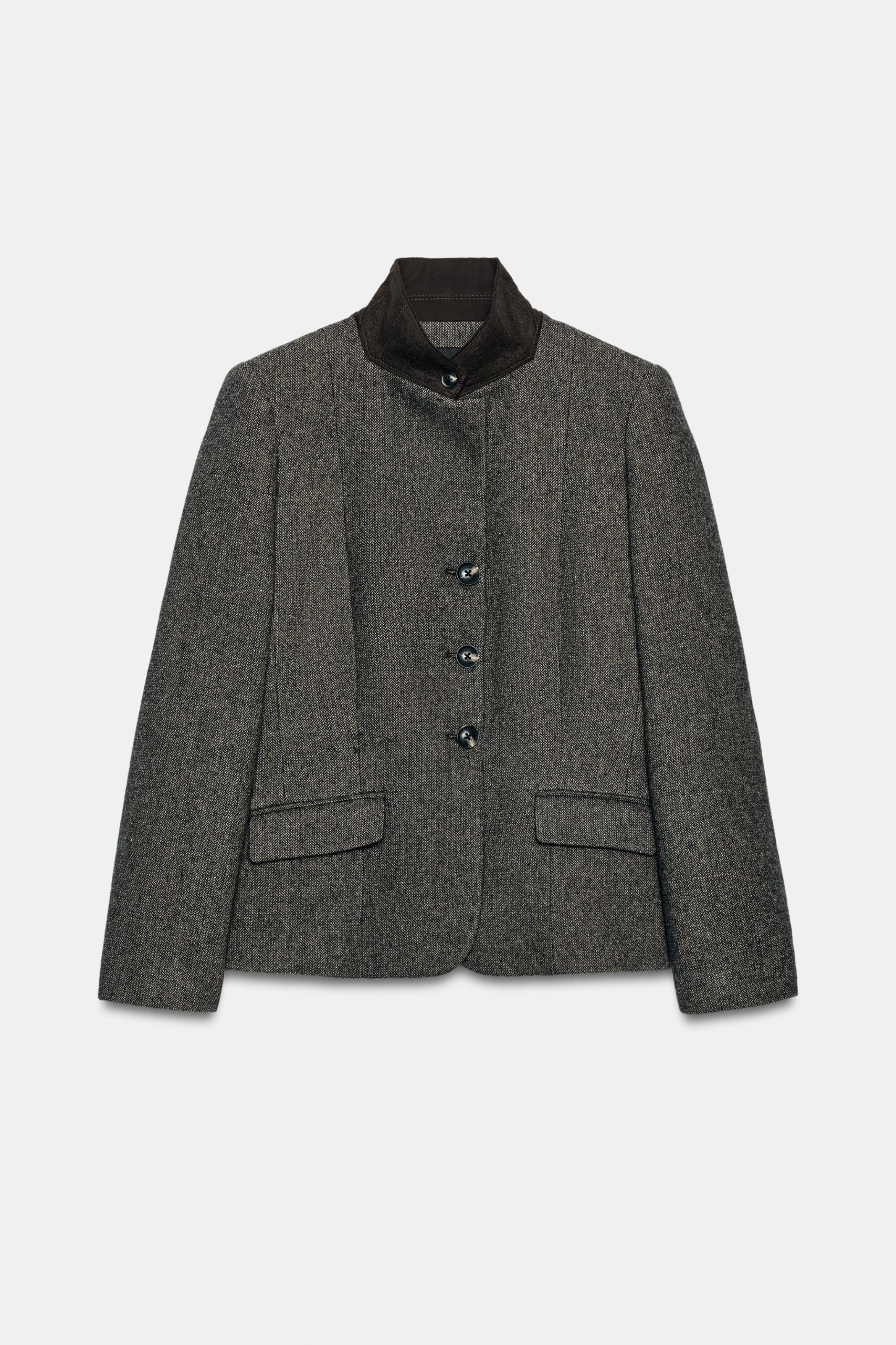 Zara ZW COLLECTION FITTED WOOL BLAZER