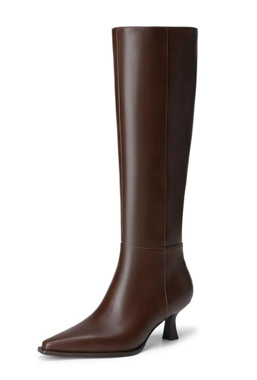 DREAM PAIRS, Kitten Heel Knee High Boots