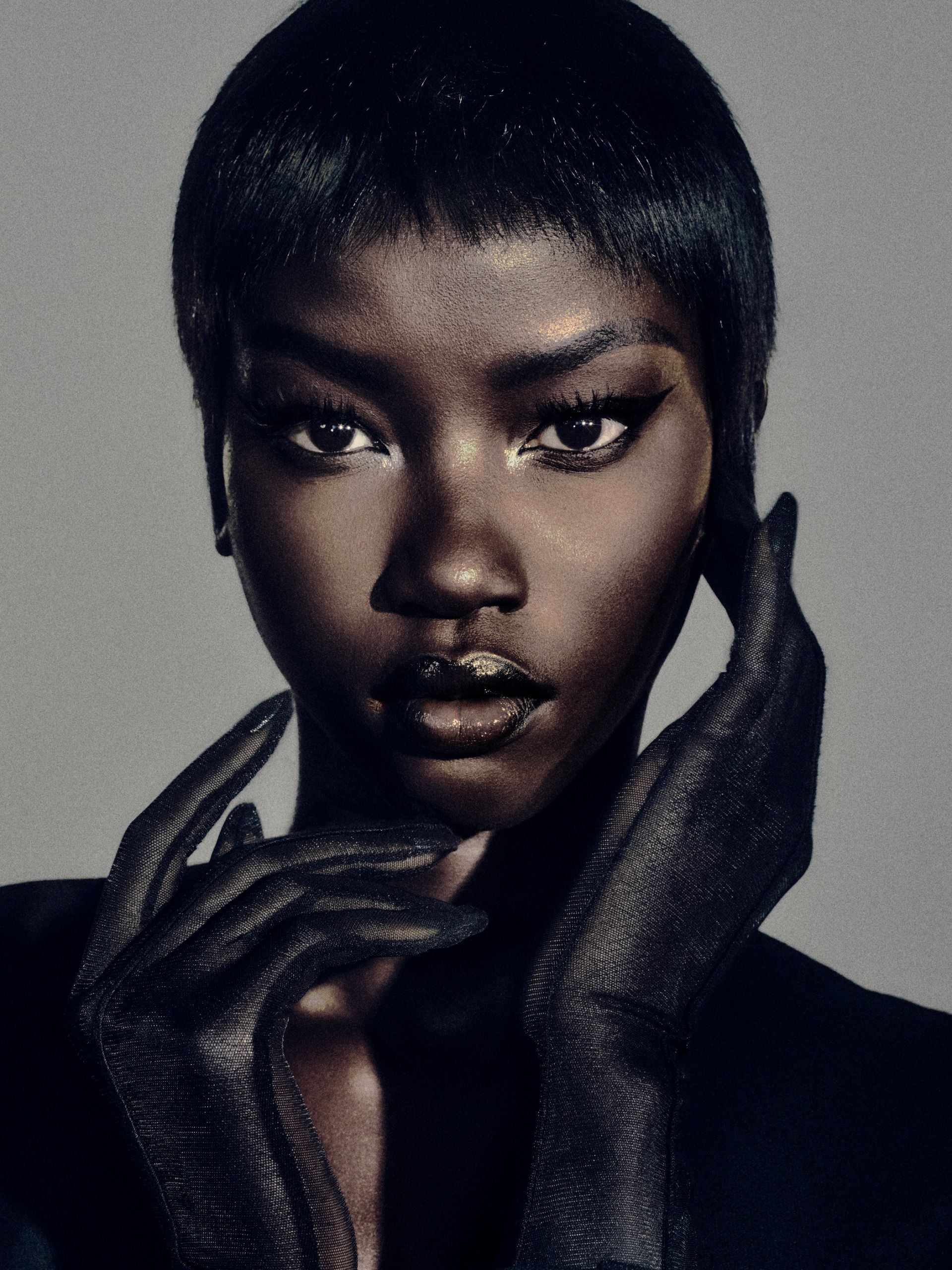 Anok Yai for Mugler's Alien Pulp campaign.