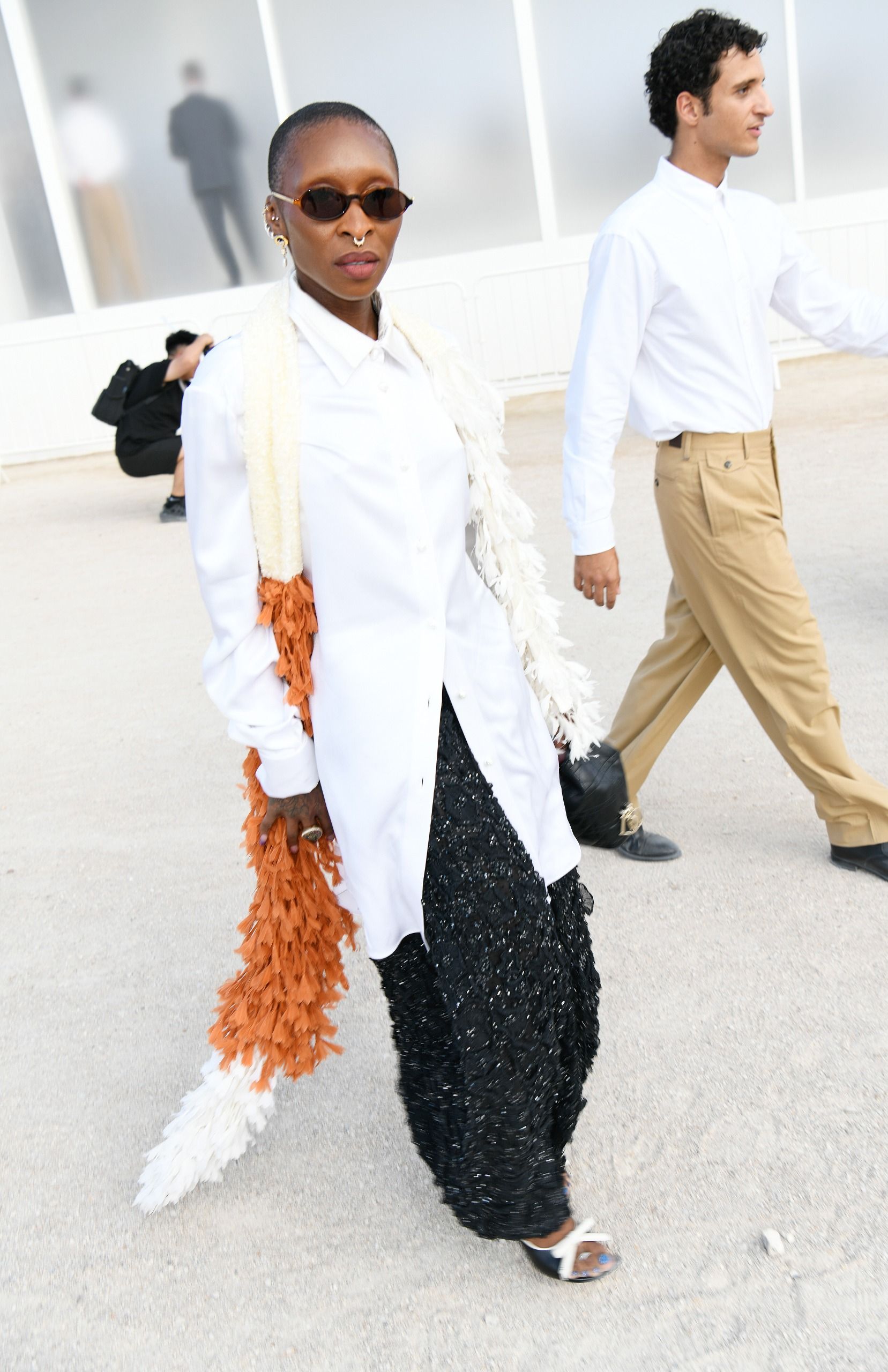 cynthia erivo at the dior show.