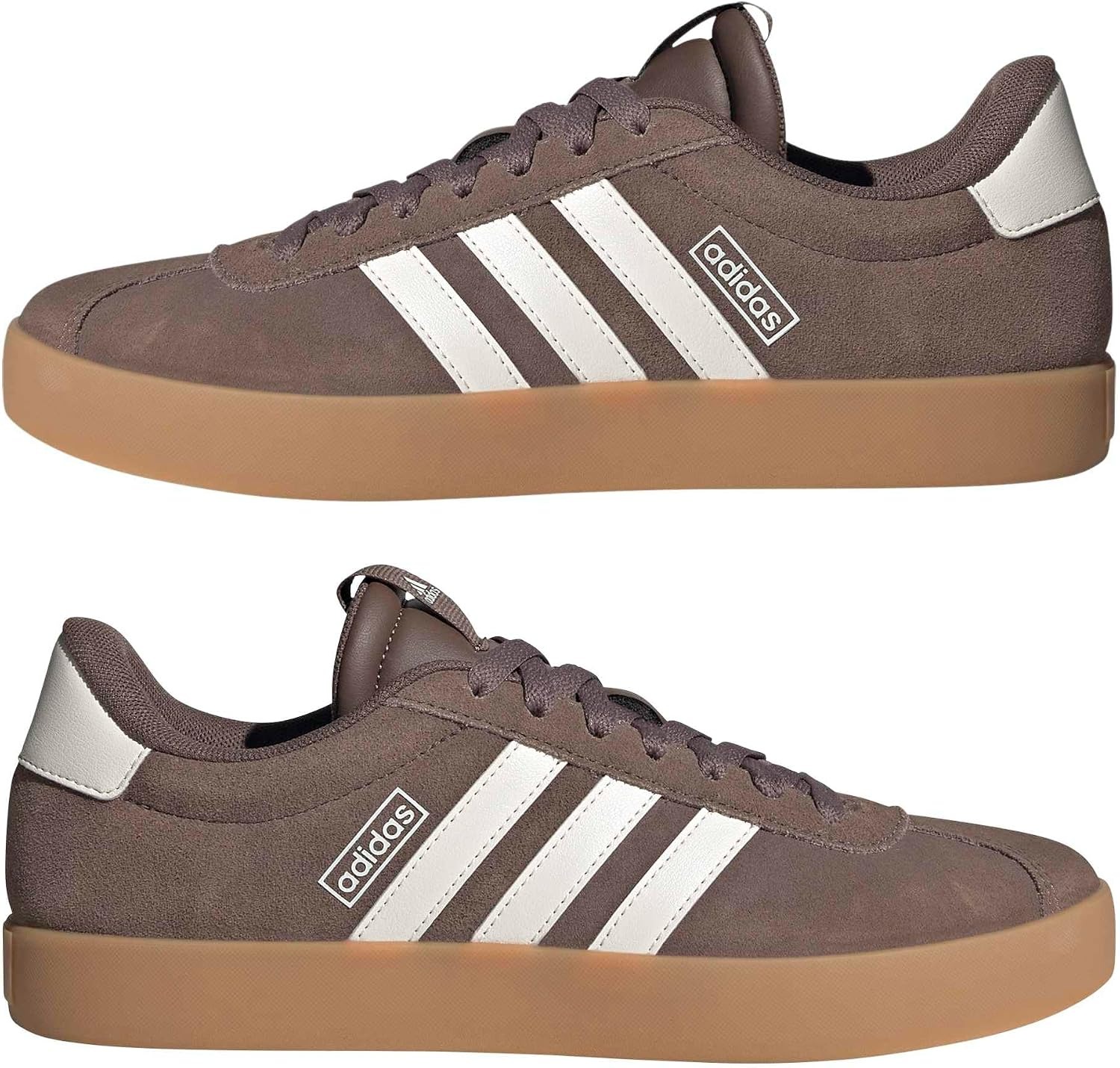adidas, Adidas Women's Vl Court 3.0, Preloved Brown/chalk White/gum, 8