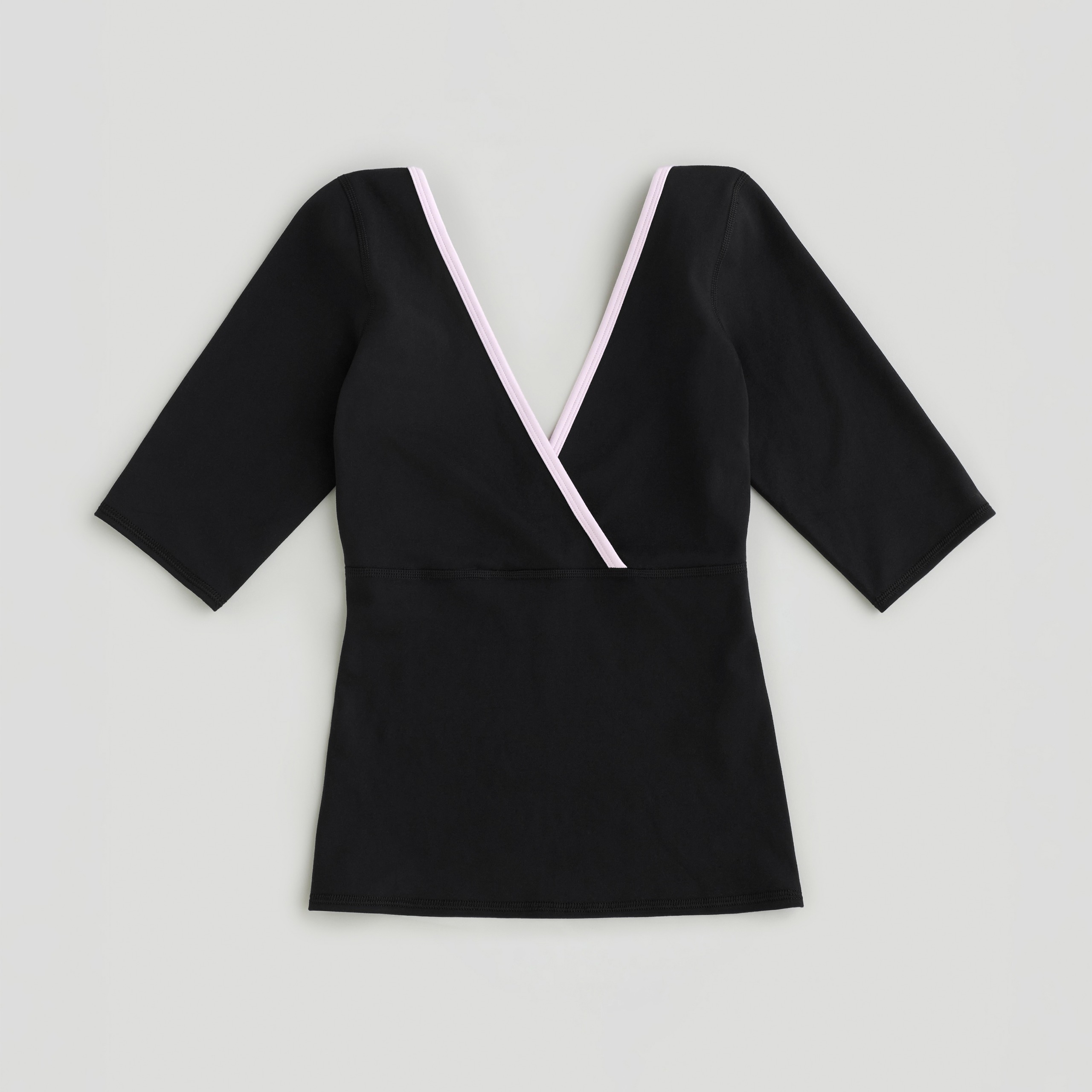 An image of the Adanola x Hailey Bieber crop V-neck.