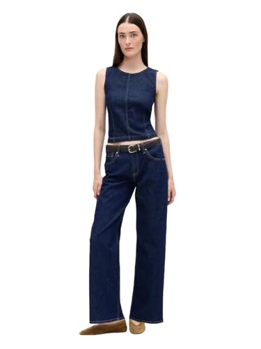 Gap Womens 90's Low Rise Loose Jeans Dark Indigo 32