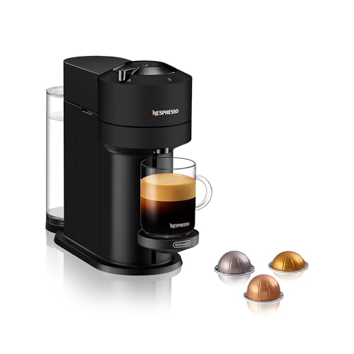 Nespresso Vertuo Next Env120.bm, Capsule Coffee Machine, Single-Serve Pod Coffee Machine, 5 Cup Sizes, Centrifusion Technology, Welcome Set Included, Matt Black