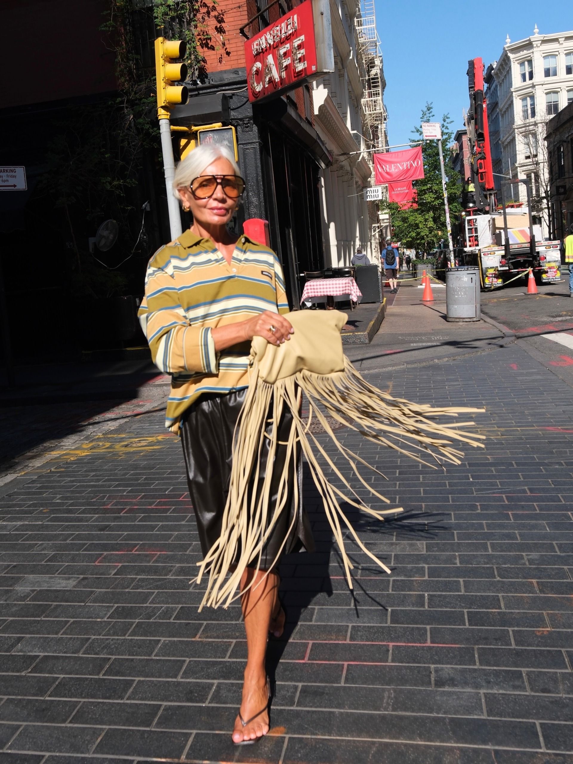 Woman wearing a fall outfit idea.