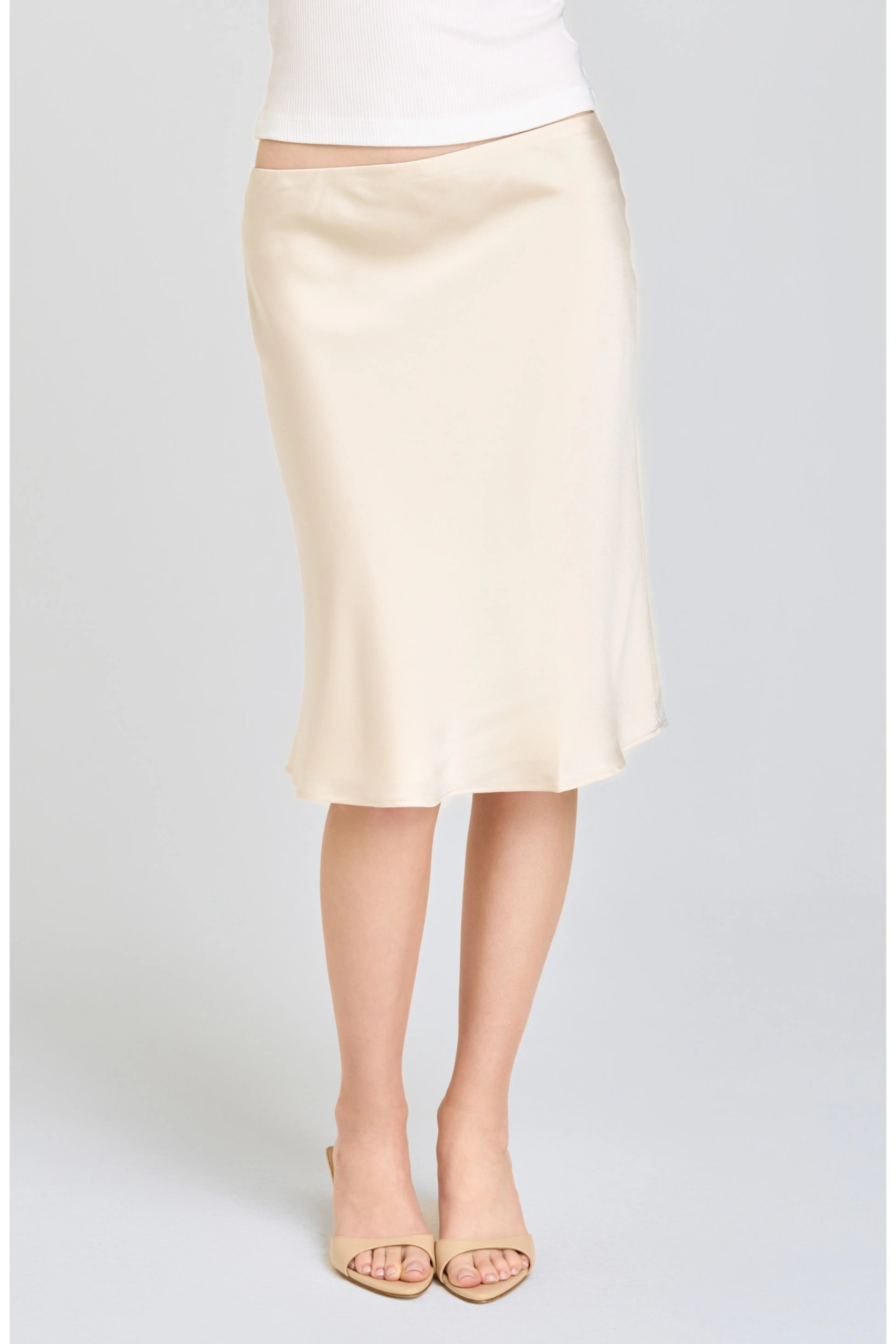 WAYF, Felicity Satin Slip Skirt