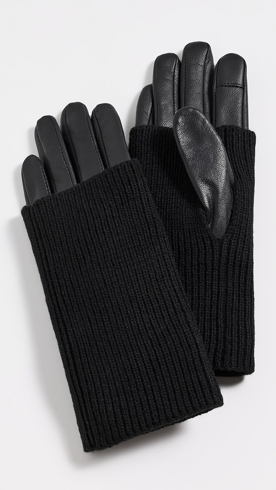 The City Gloves - Black Leather
