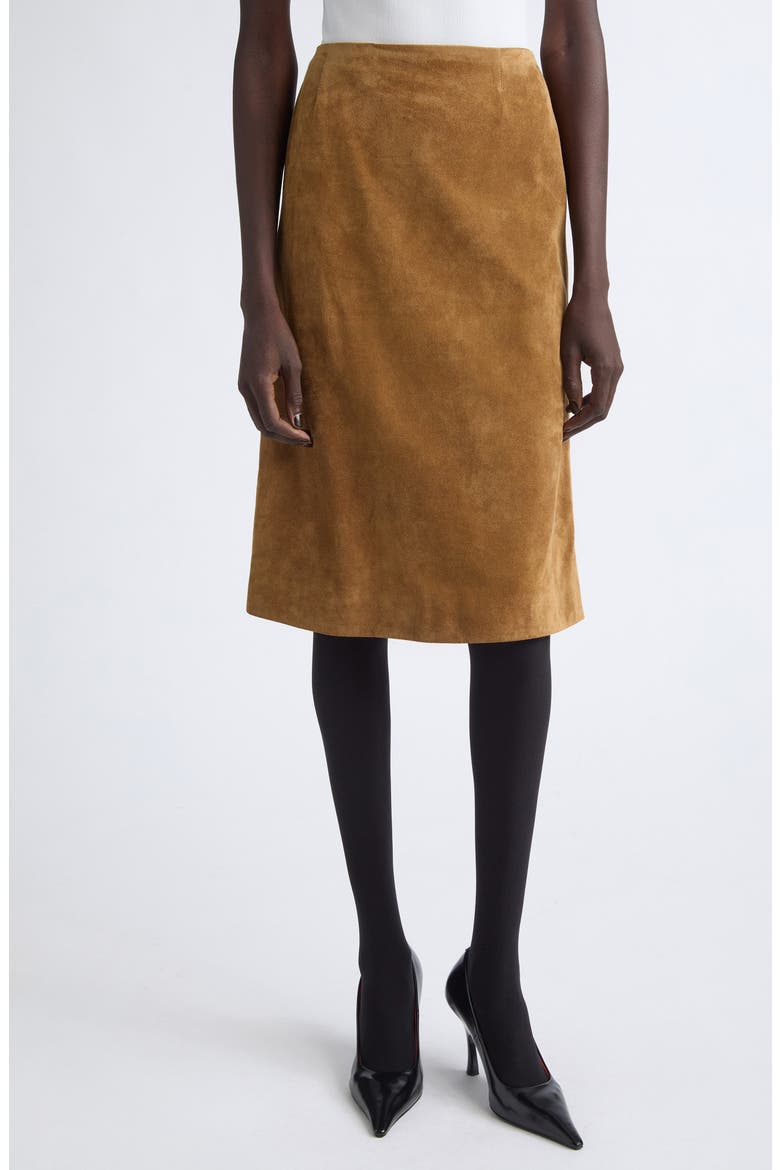 A-Line Suede Skirt