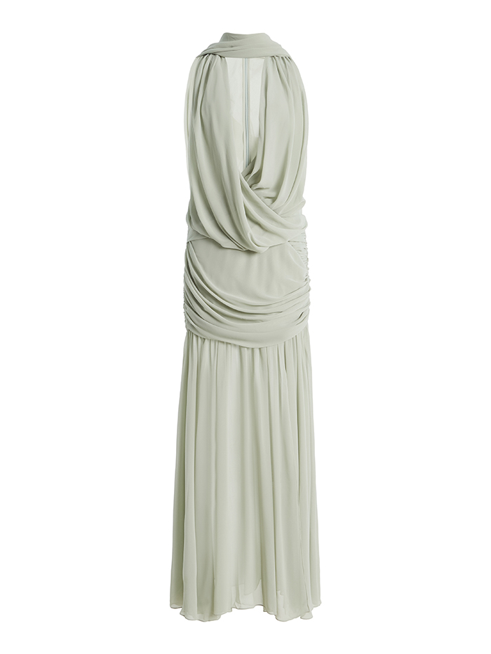De La Vali, Azul Crepe Maxi Dress
