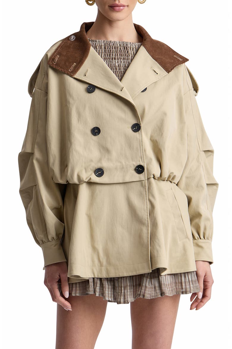 Blouson Peplum Trench Jacket