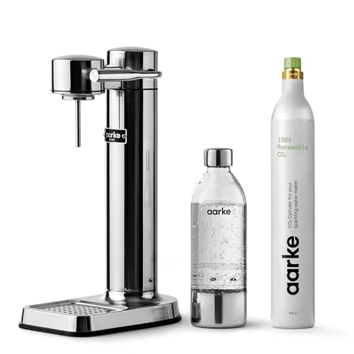 Aarke Carbonator 3 - Sparkling Water Maker & Co2 Cylinder, Stainless Steel