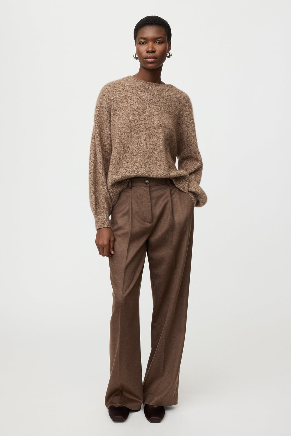 Marled Relaxed Fit Crewneck
