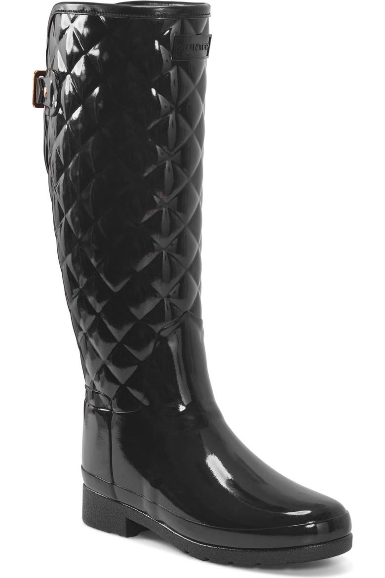 Original Refined High Gloss Quilted Waterproof Rain Boot